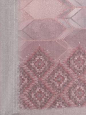 CLASSICATE from the house of The Chennai Silks Pink Printed Linen Blend Saree With Running Blouse 5