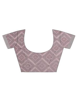 CLASSICATE from the house of The Chennai Silks Pink Printed Linen Blend Saree With Running Blouse 6