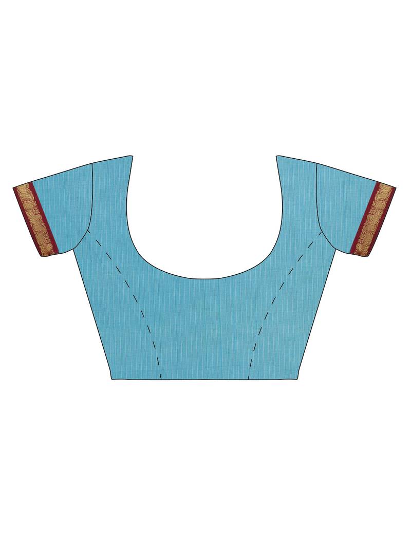 CLASSICATE from the house of The Chennai Silks Blue Gadwal Saree With Running Blouse