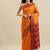 CLASSICATE from the house of The Chennai Silks Orange Gadwal Saree With Running Blouse