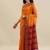 CLASSICATE from the house of The Chennai Silks Orange Gadwal Saree With Running Blouse