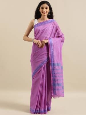 CLASSICATE from the house of The Chennai Silks  Lavender South Cotton Saree With Running Blouse 1