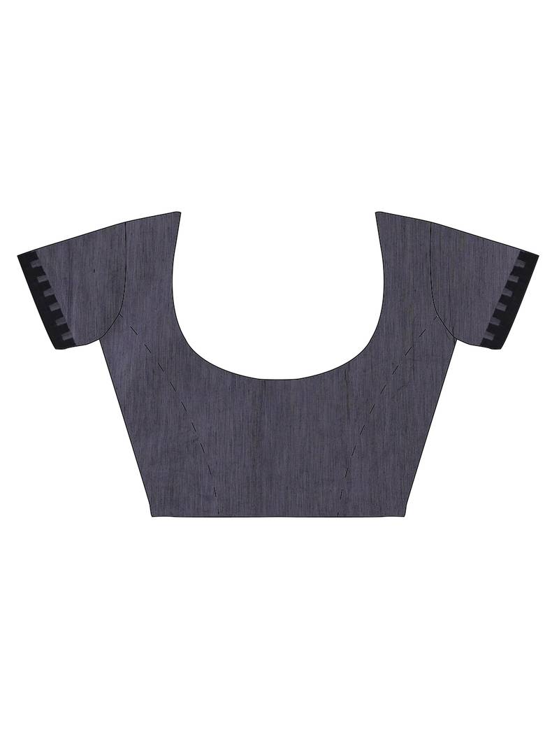 CLASSICATE from the house of The Chennai Silks Purple Printed Cotton Blend Chanderi Saree With Running  Blouse