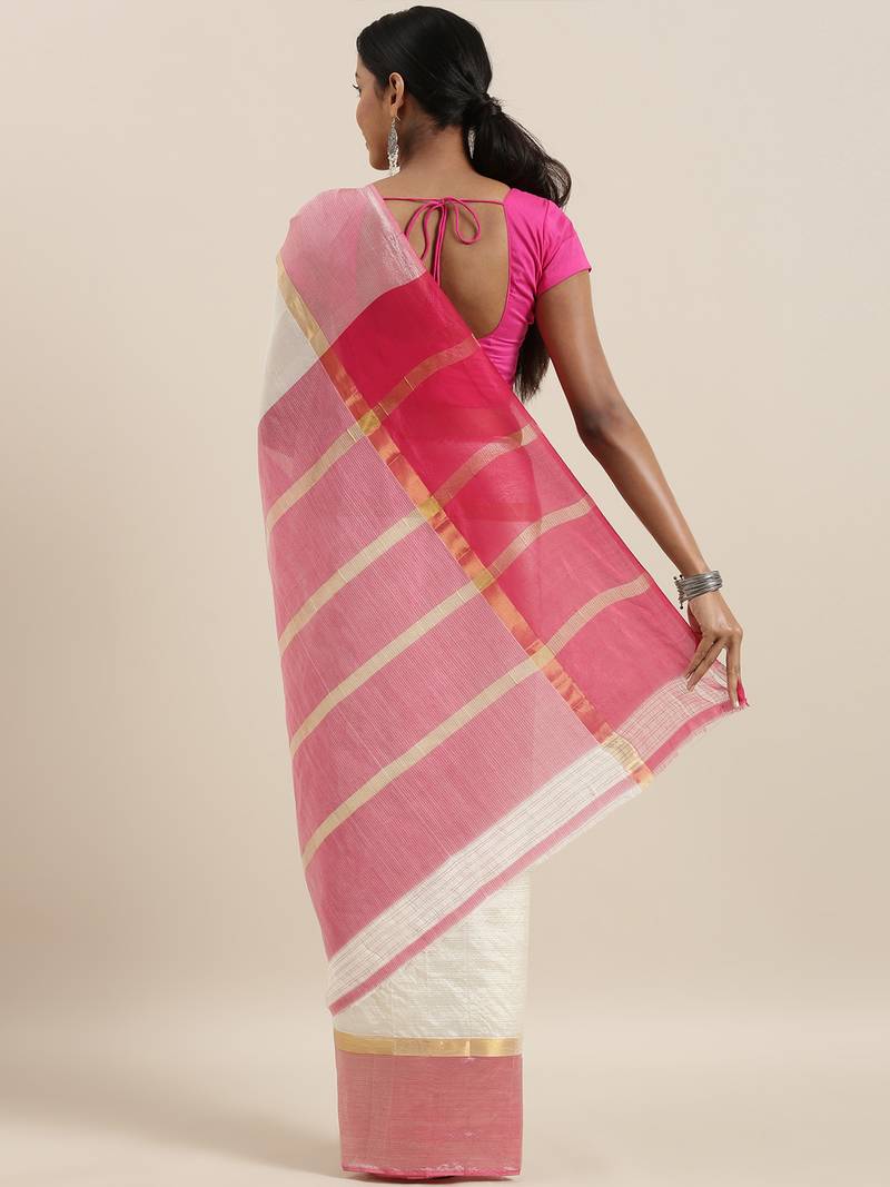 CLASSICATE from the house of The Chennai Silks Beige Silk Cotton Saree With Running Blouse
