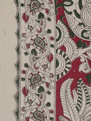 CLASSICATE from the house of The Chennai Silks Multicolor Printed Kalamkari Pure Cotton Saree With Running Blouse 5