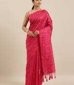 CLASSICATE from the house of The Chennai Silks Magenta Embroidered Saree With Running  Blouse