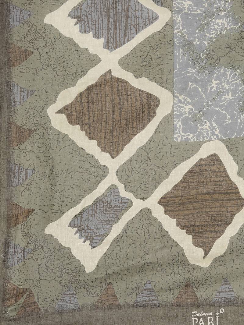 CLASSICATE from the house of The Chennai Silks Green Printed South Cotton Saree With Running  Blouse