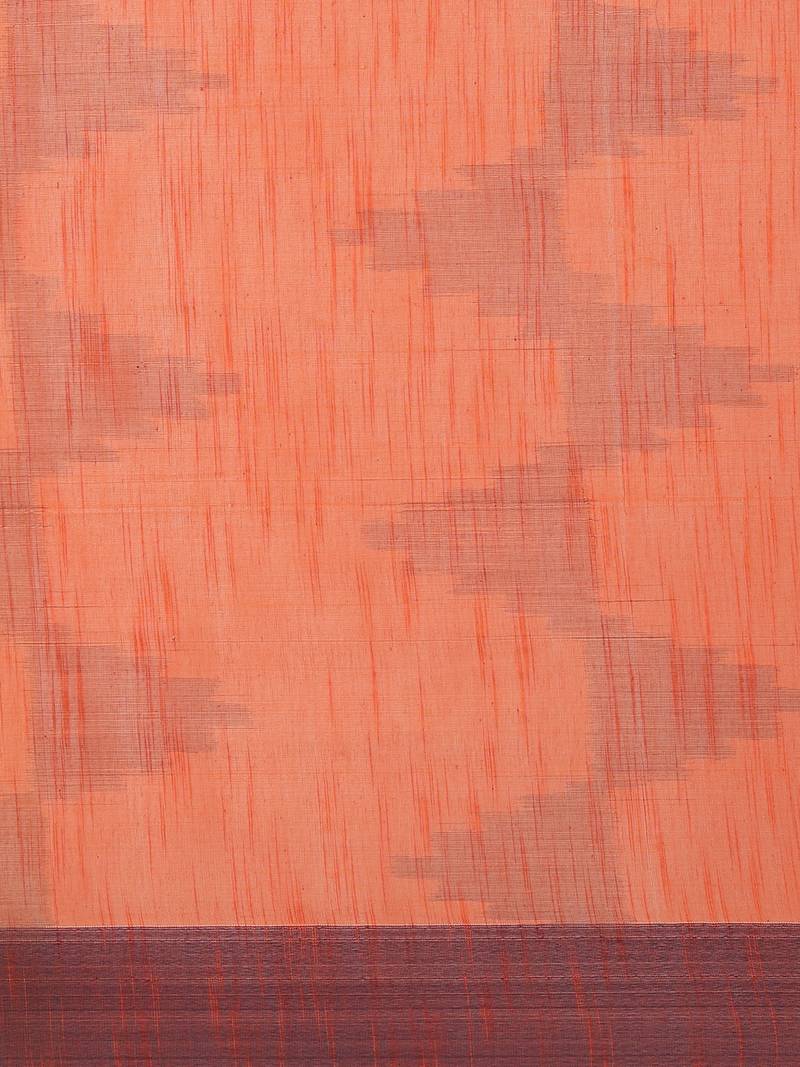 CLASSICATE from the house of The Chennai Silks Orange Cotton Blend Bagh Saree With Running  Blouse