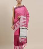 CLASSICATE from the house of The Chennai Silks Magenta Polycotton Saree With Running  Blouse