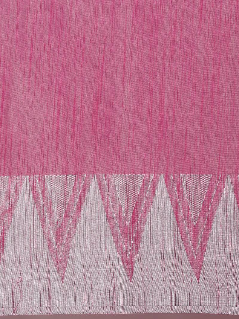 CLASSICATE from the house of The Chennai Silks Magenta Polycotton Saree With Running  Blouse