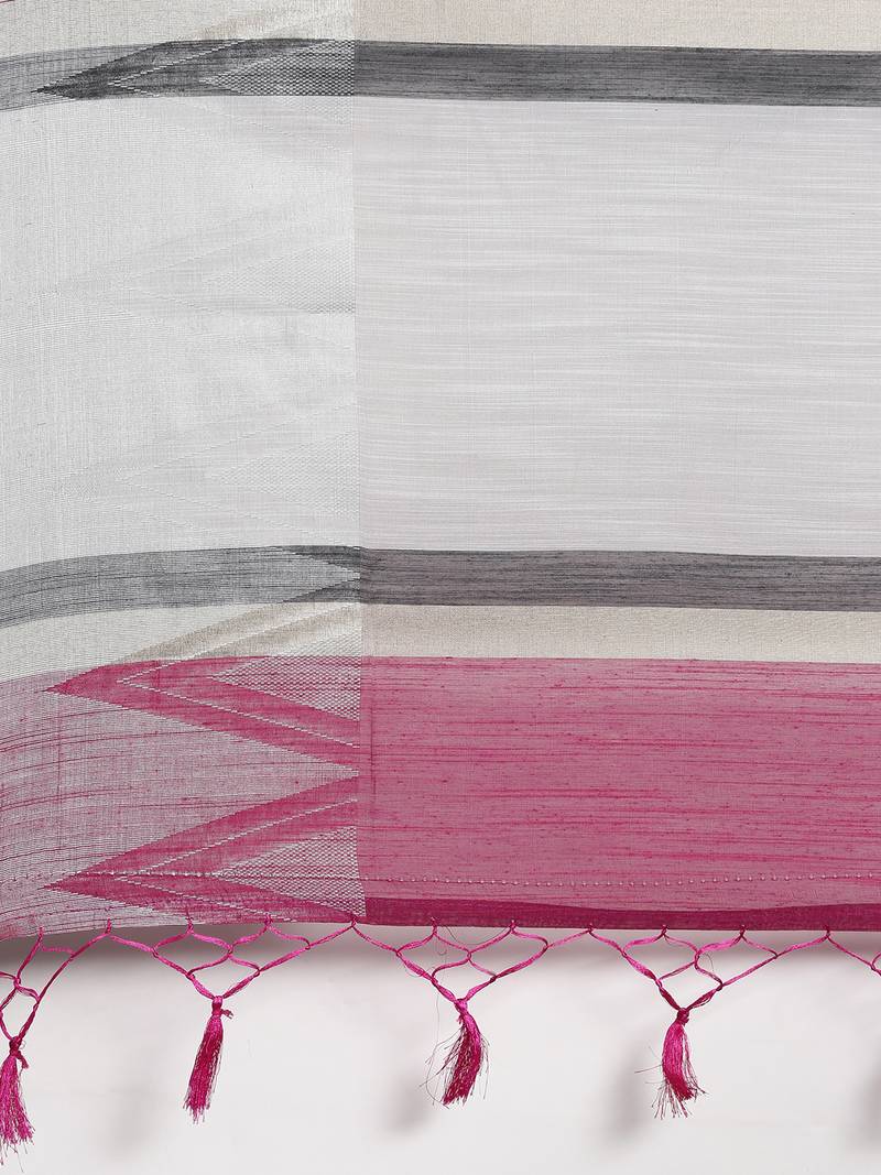 CLASSICATE from the house of The Chennai Silks Magenta Polycotton Saree With Running  Blouse