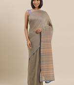 CLASSICATE from the house of The Chennai Silks Grey Polycotton Saree With Running  Blouse