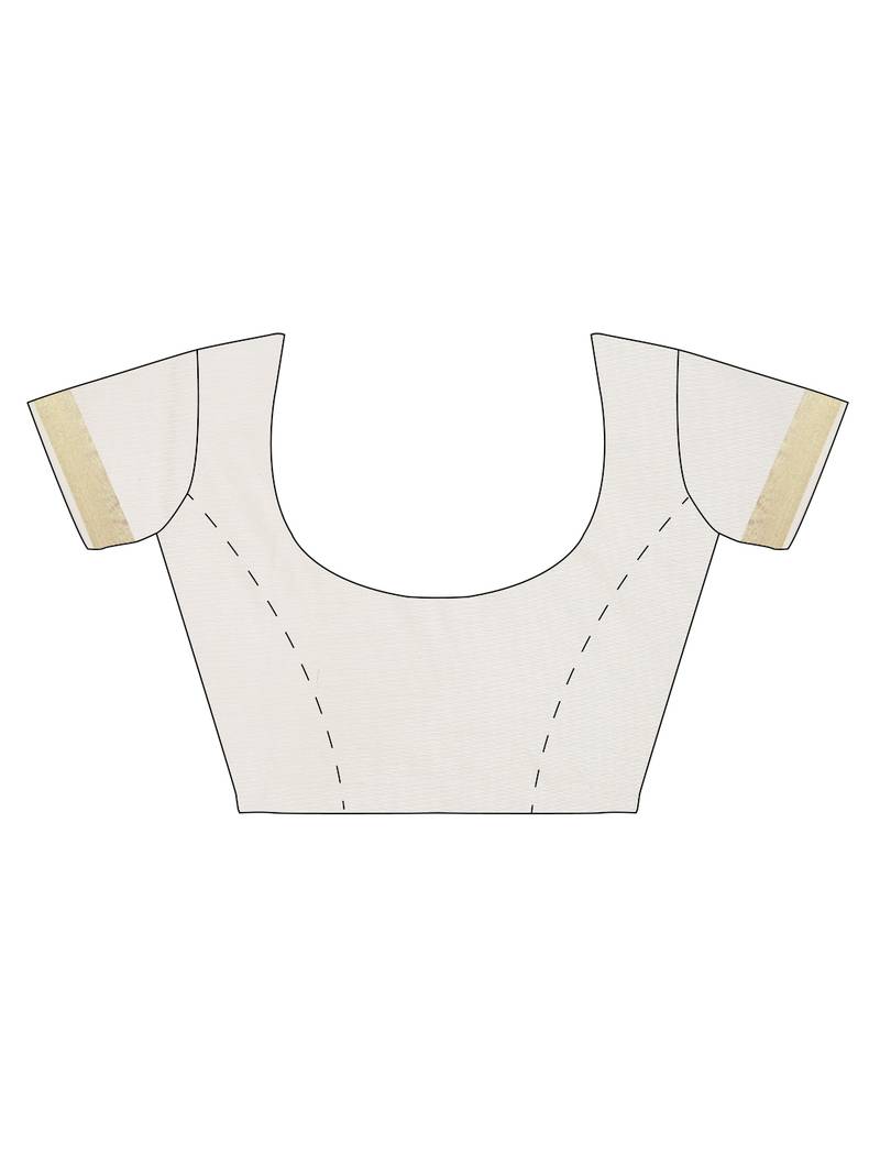 CLASSICATE from the house of The Chennai Silks Off-White Kerala Kasavu Saree With Running  Blouse