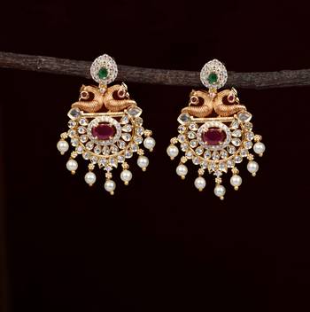 Gold ruby   chandbali 1