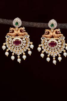 Gold ruby   chandbali