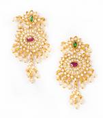 Gold ruby  chandbali