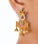 Gold ruby   earrings