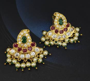 Gold ruby   chandbali 1