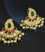 Gold ruby   chandbali