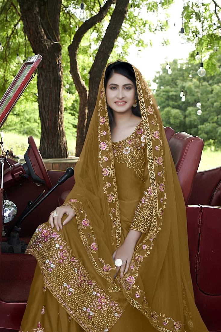 Fashion Kreza Women's Heavy Embroidered Work Sharara Suit with Dupatta