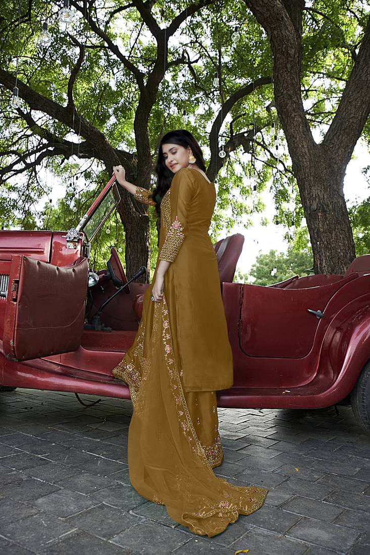 Fashion Kreza Women's Heavy Embroidered Work Sharara Suit with Dupatta