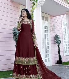 Fashion Kreza Women's Heavy Embroidered Work Sharara Suit with Dupatta