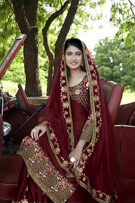 Fashion Kreza Women's Heavy Embroidered Work Sharara Suit with Dupatta 3