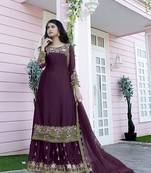 Fashion Kreza Women's Heavy Embroidered Work Sharara Suit with Dupatta