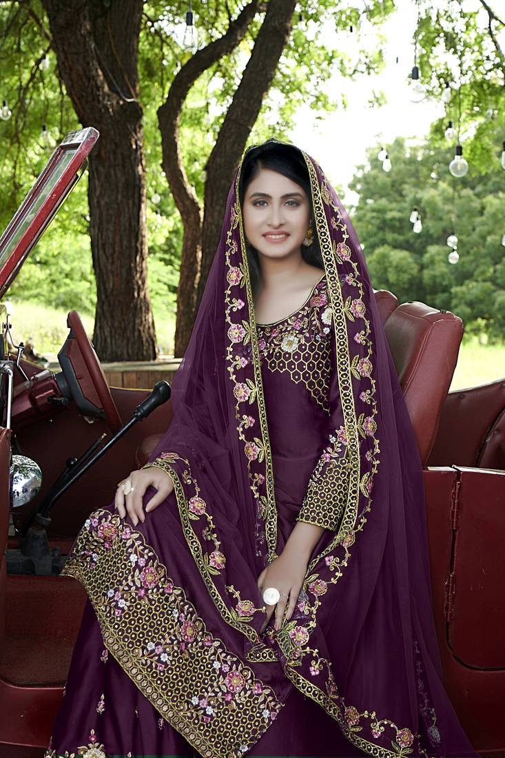 Fashion Kreza Women's Heavy Embroidered Work Sharara Suit with Dupatta