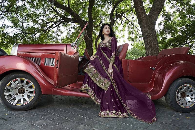 Fashion Kreza Women's Heavy Embroidered Work Sharara Suit with Dupatta