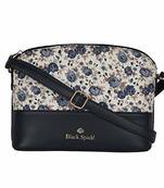 Dark Blue Floral Sling Bag