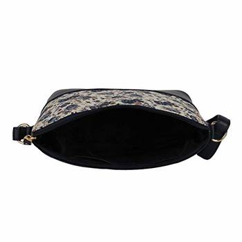 Dark Blue Floral Sling Bag 3
