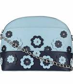 Flower Blue Sling Bag