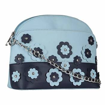 Flower Blue Sling Bag 4