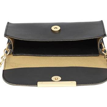 Black PU Structured Sling Bag 3