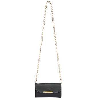 Black PU Structured Sling Bag 4