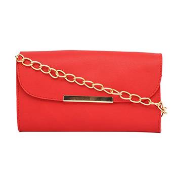 Red PU Structured Sling Bag 1