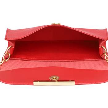 Red PU Structured Sling Bag 3