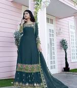 Fashion Kreza Women's Heavy Embroidered Work Sharara Suit with Dupatta