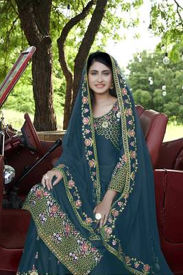 Fashion Kreza Women's Heavy Embroidered Work Sharara Suit with Dupatta 2