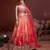Gorgeous Orange Zari Embroidered Designer Organza Designer Lehenga Choli with Dupatta