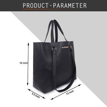 Black Tote Bag with Sling 2