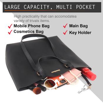 Black Tote Bag with Sling 3
