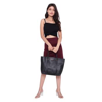 Black Tote Bag with Sling 4