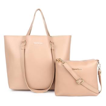 Beige Tote Bag with Sling  1
