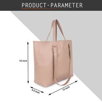 Beige Tote Bag with Sling  2