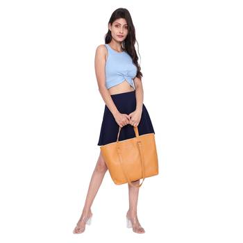 Yellow Tote Bag with Sling 5