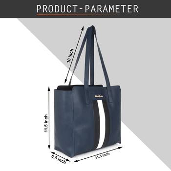 Blue Tote Bag with Sling ,wallet pouch and card holder 3