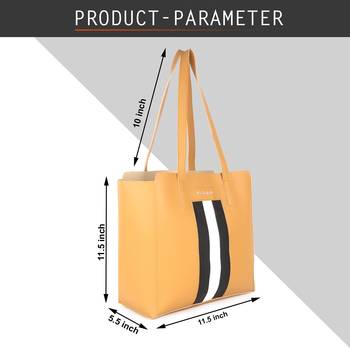 Yellow Tote Bag with Sling ,wallet pouch and card holder 3