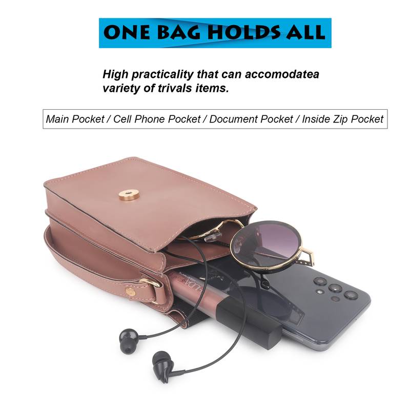 Peach Mobile Crossbody Sling Bag